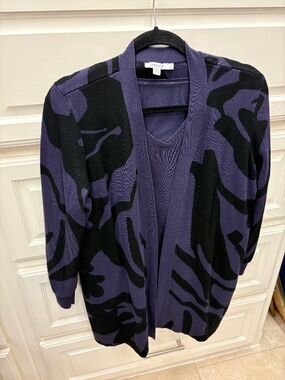 Chico’s Tunic Cardigan and Matching Sweater Size 3
